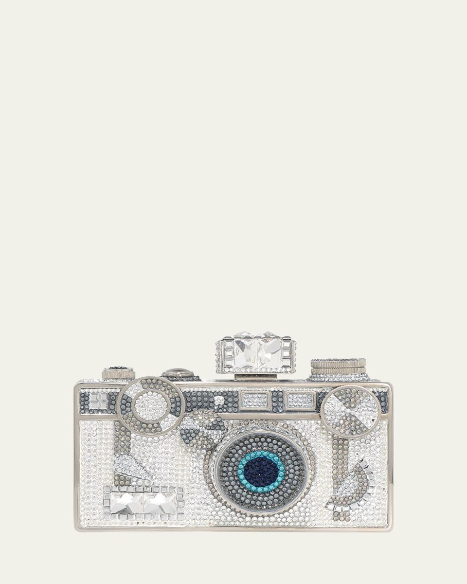 Zoom Camera Crystal Clutch Bag